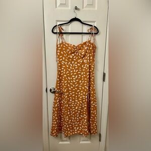 Orange and Cream Polkadot dress